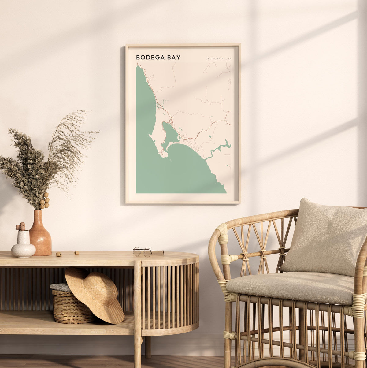 bodega bay, california map poster - image 3