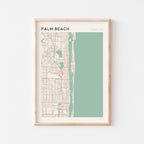 palm beach, florida map poster - image 1
