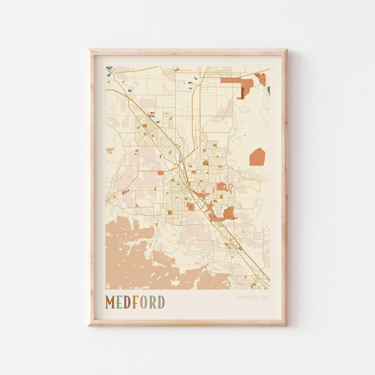 medford, oregon map poster - image 1