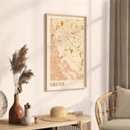 saratoga, california map poster - image 2
