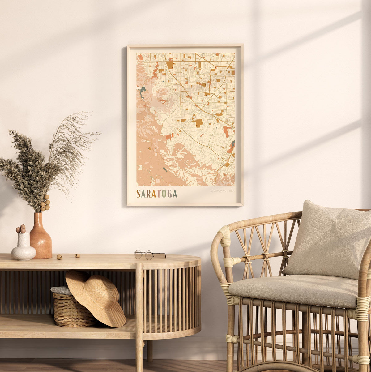 saratoga, california map poster - image 3