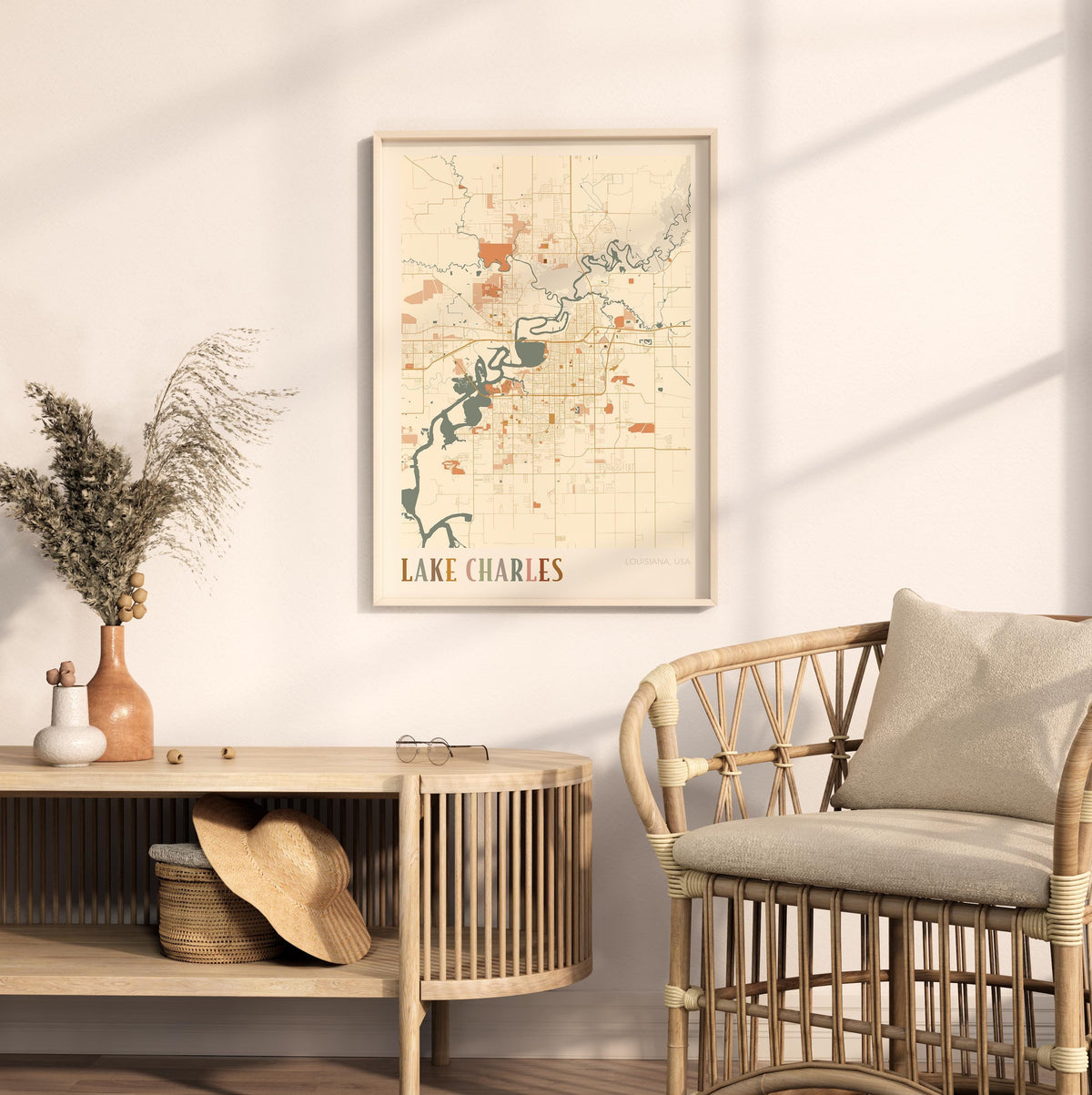 lake charles, louisiana map poster - image 3