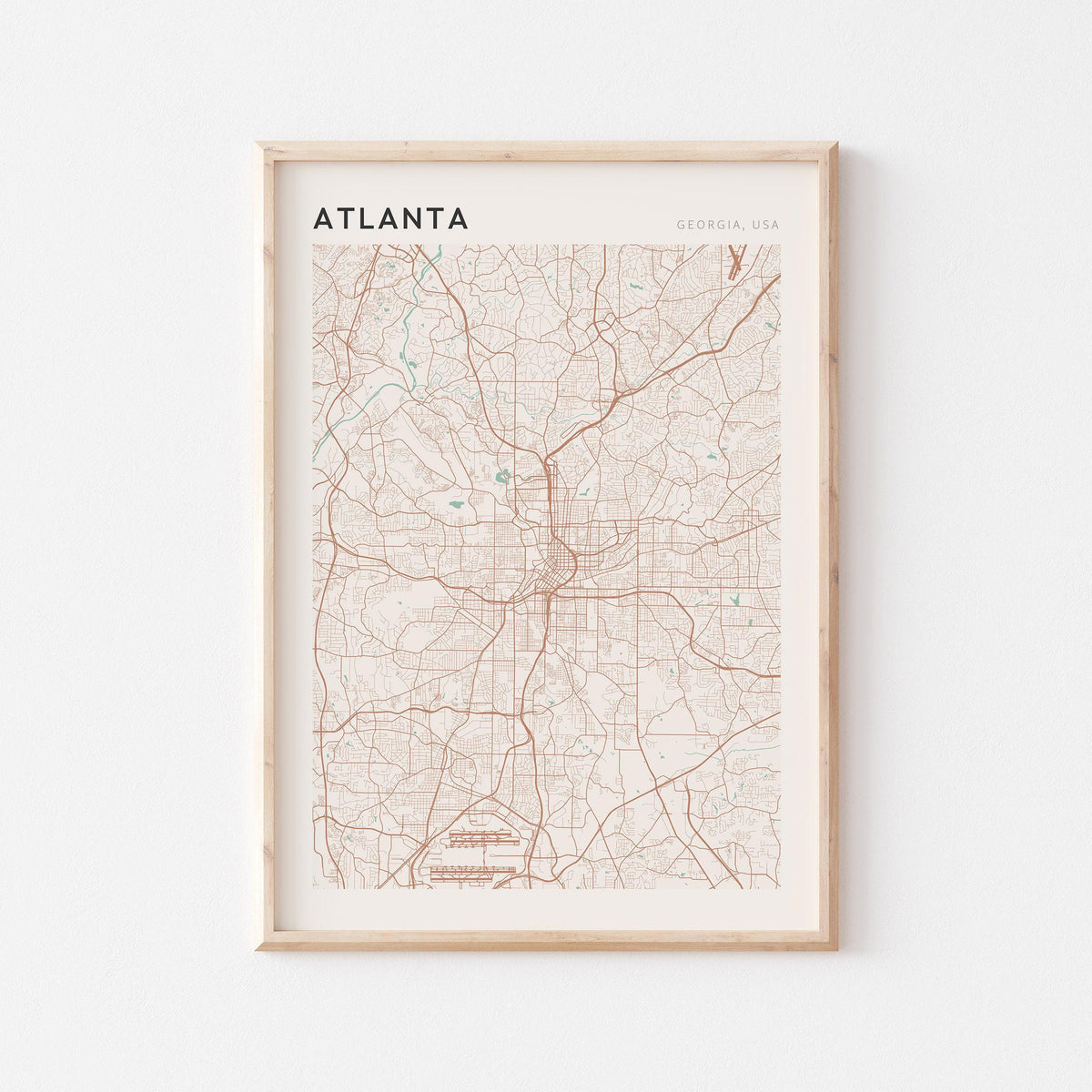 atlanta, georgia map poster - image 1