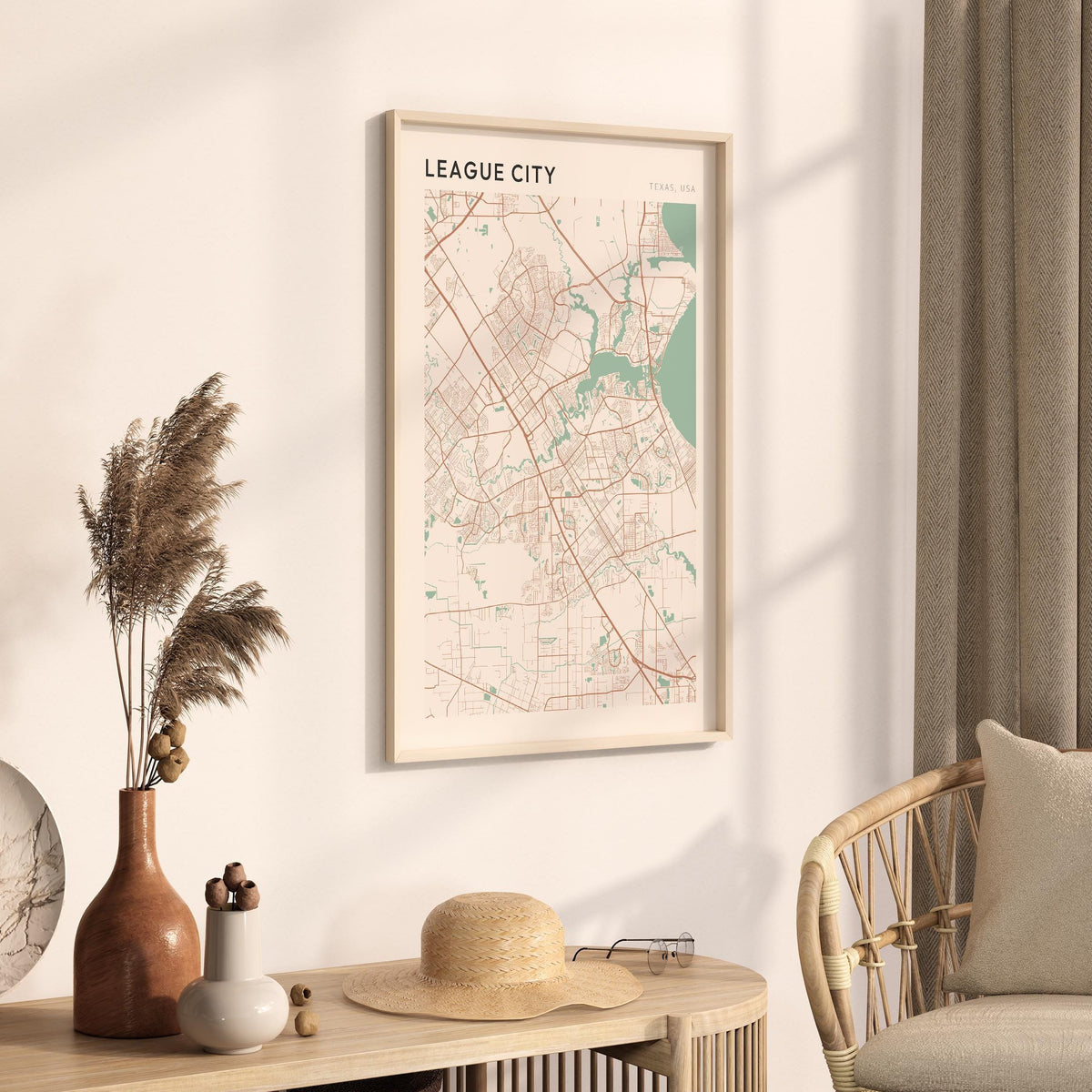 league city, texas map poster - image 2