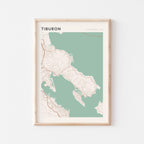 tiburon, california map poster - image 1