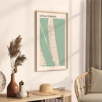 satellite beach, florida map poster - image 2
