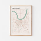 owensboro, kentucky map poster - image 1