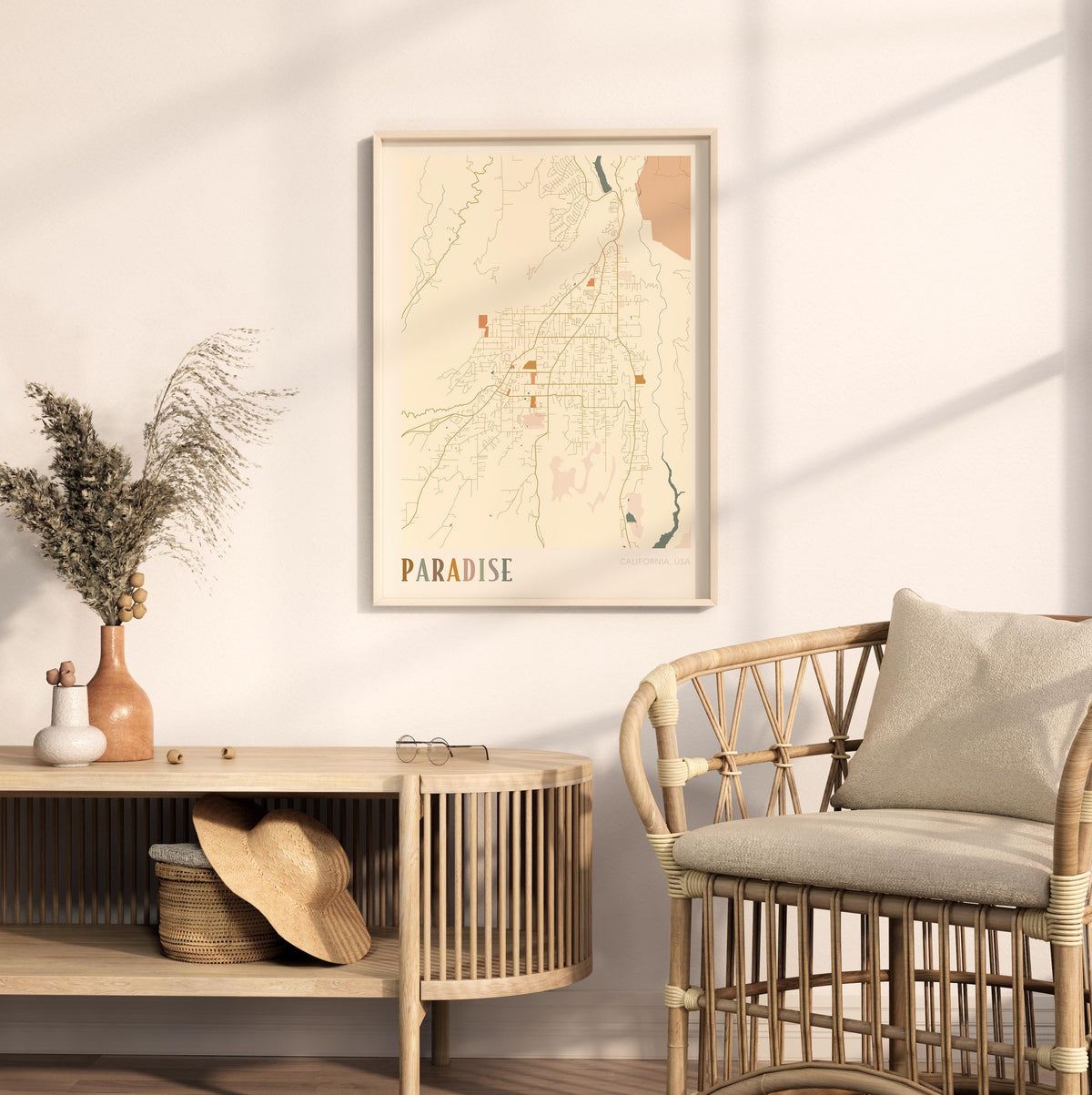paradise, california map poster - image 3