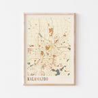 kalamazoo, michigan map poster - image 1