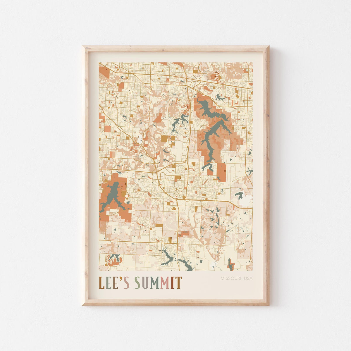 lee's summit, missouri map poster - image 1
