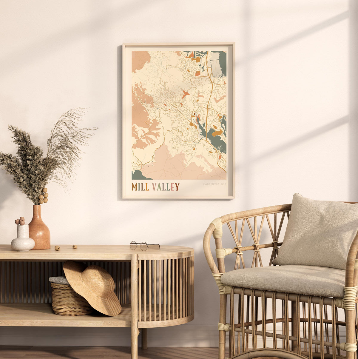 mill valley, california map poster - image 3