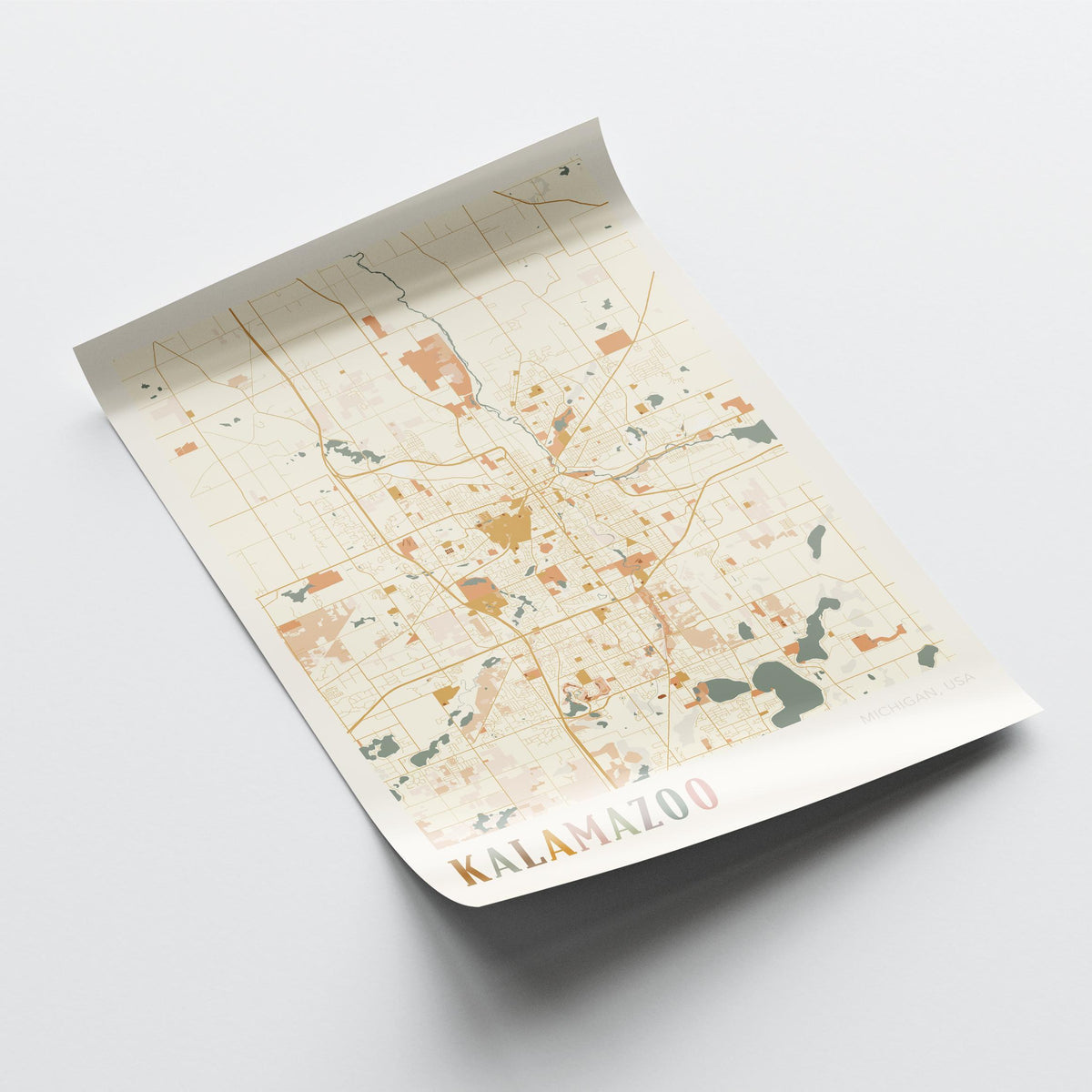 kalamazoo, michigan map poster - image 4