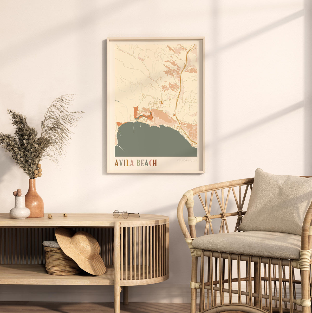 avila beach, california map poster - image 3