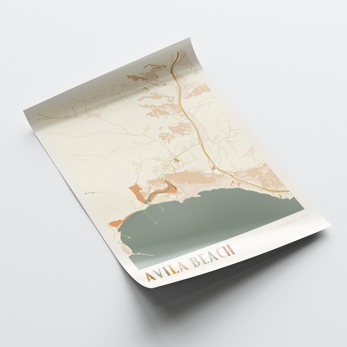 avila beach, california map poster - image 4