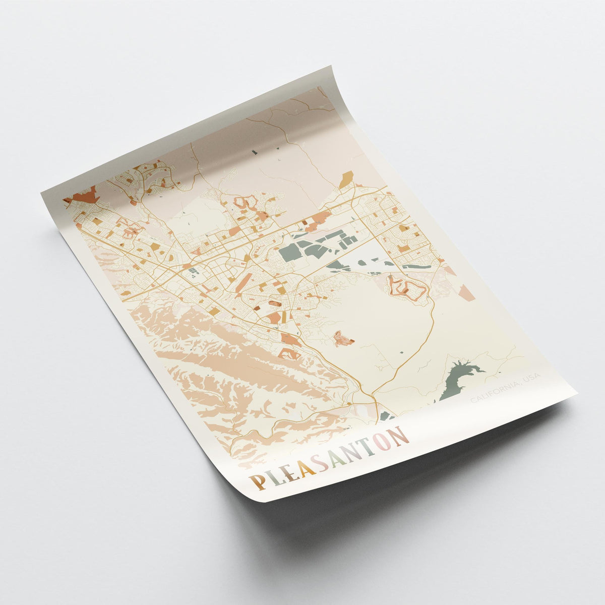 pleasanton, california map poster - image 4