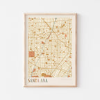 santa ana, california map poster - image 1