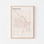 woodland, california map poster - image 1