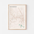 san marcos, california map poster - image 1