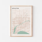 appleton, wisconsin map poster - image 1