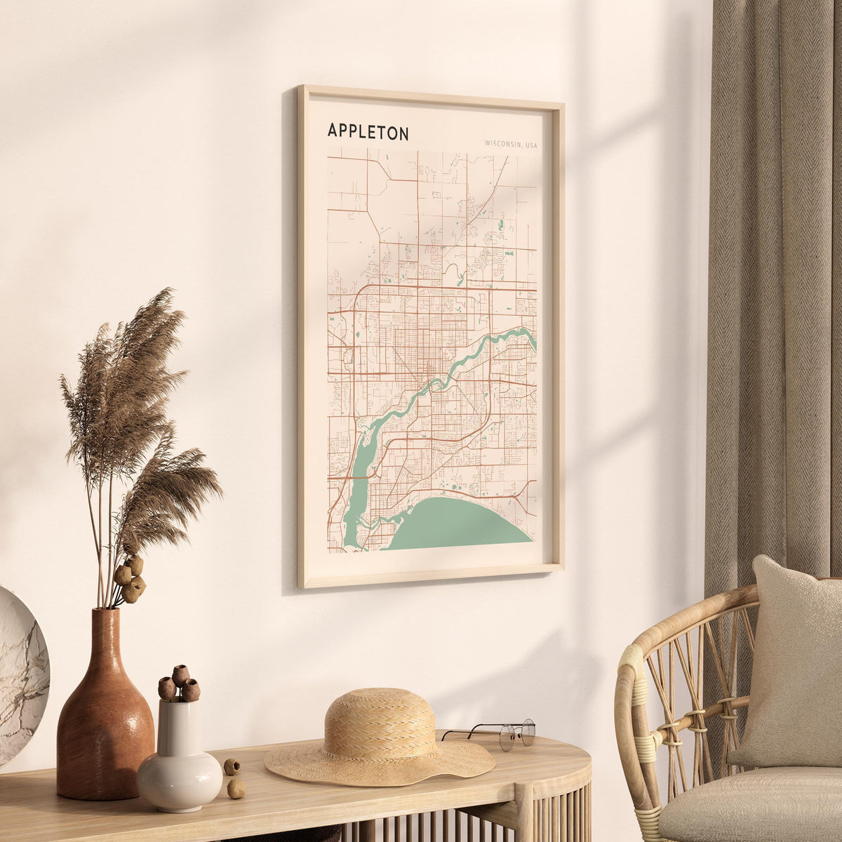 appleton, wisconsin map poster - image 2