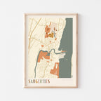 saugerties, new york map poster - image 1