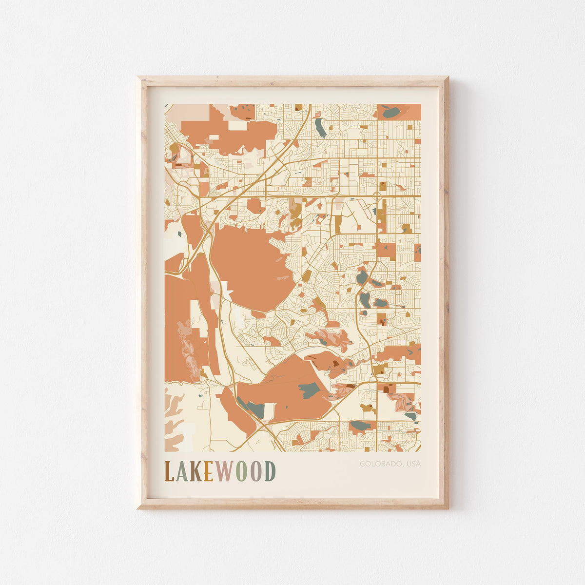 lakewood, colorado map poster - image 1