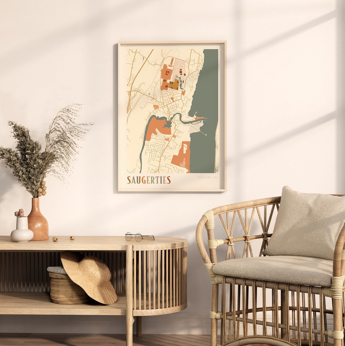 saugerties, new york map poster - image 3