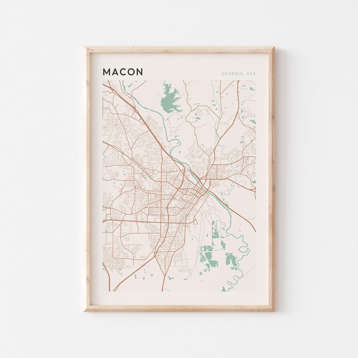 macon, georgia map poster - image 1