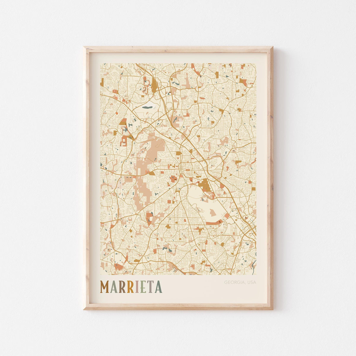 marietta, georgia map poster - image 1