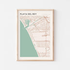 playa del rey, california map poster - image 1