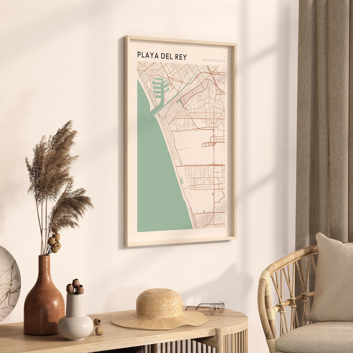 playa del rey, california map poster - image 2