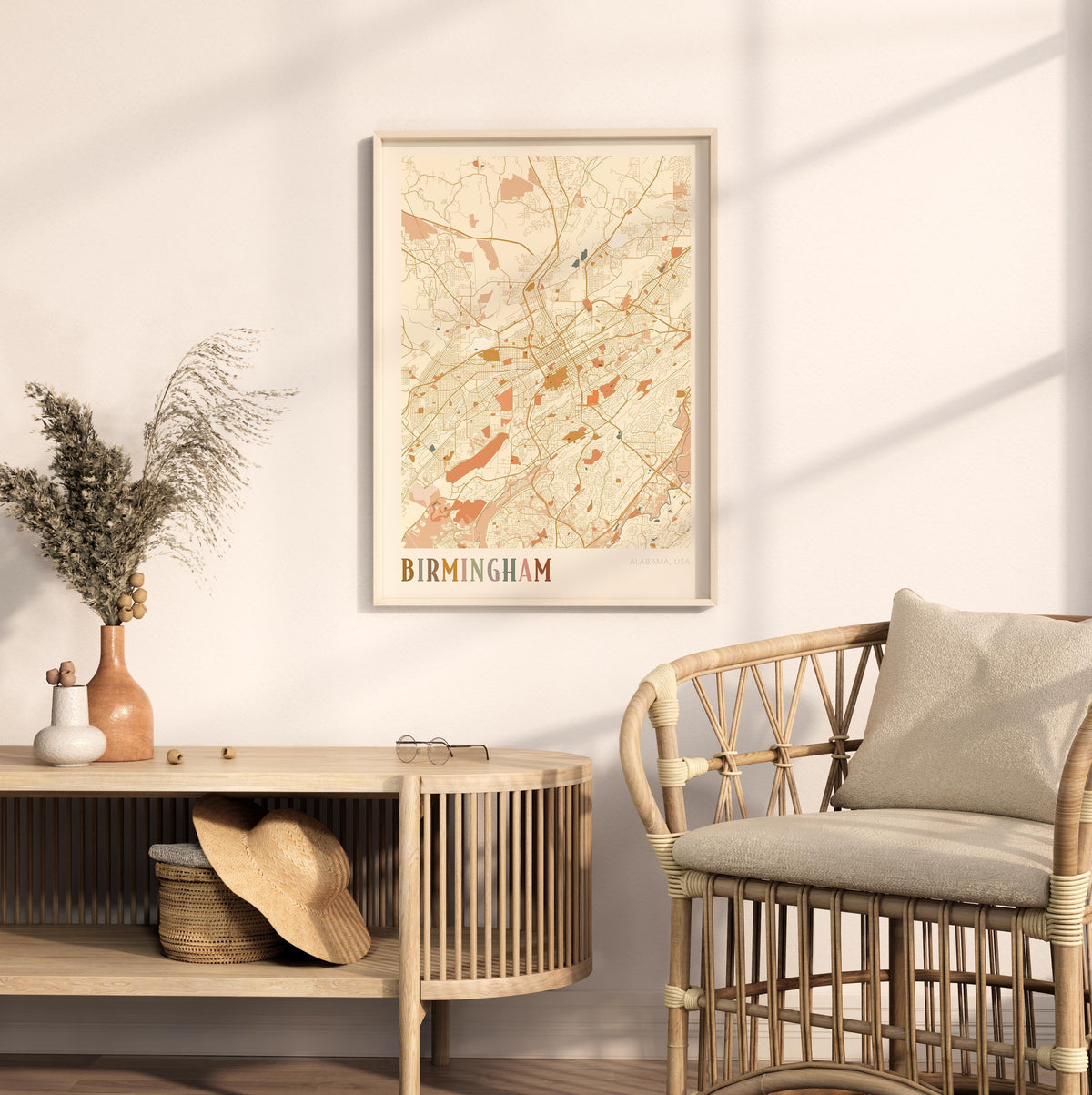 birmingham, alabama map poster - image 3