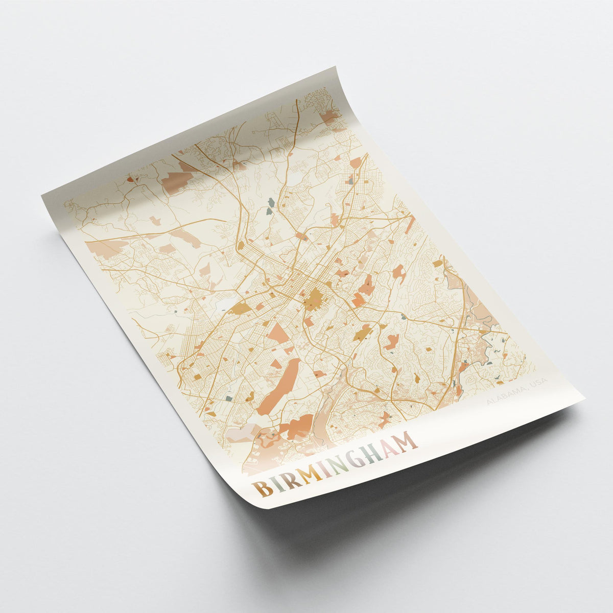 birmingham, alabama map poster - image 4