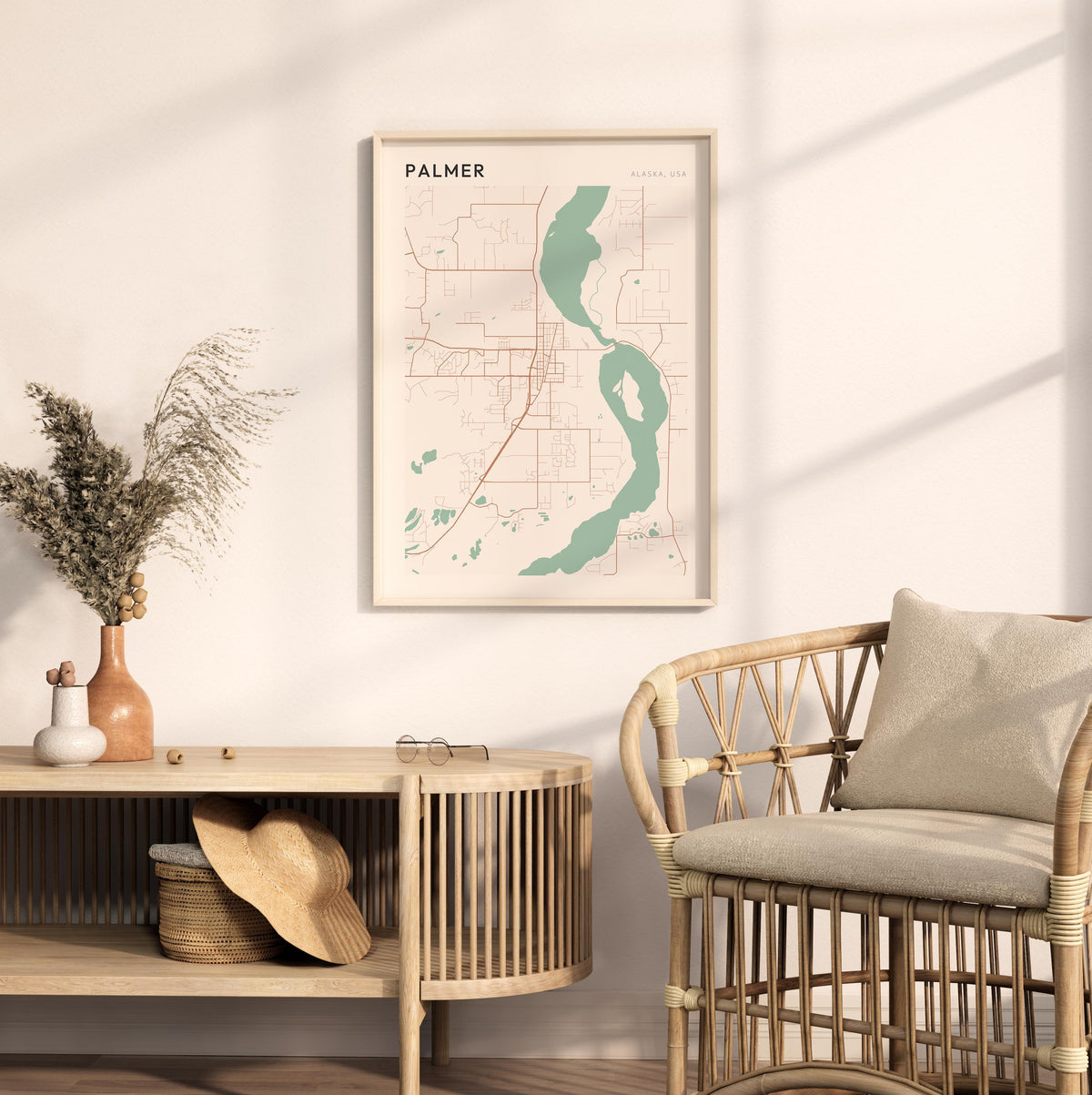 palmer, alaska map poster - image 3