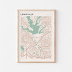 lewisville, texas map poster - image 1