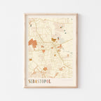 sebastopol, california map poster - image 1