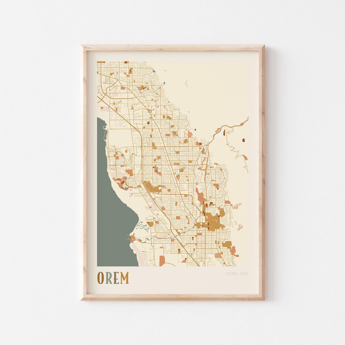 orem, utah map poster - image 1