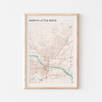 north little rock, arkansas map poster - image 1