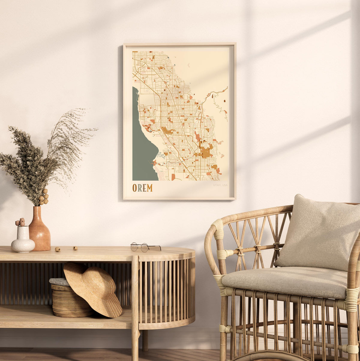 orem, utah map poster - image 3