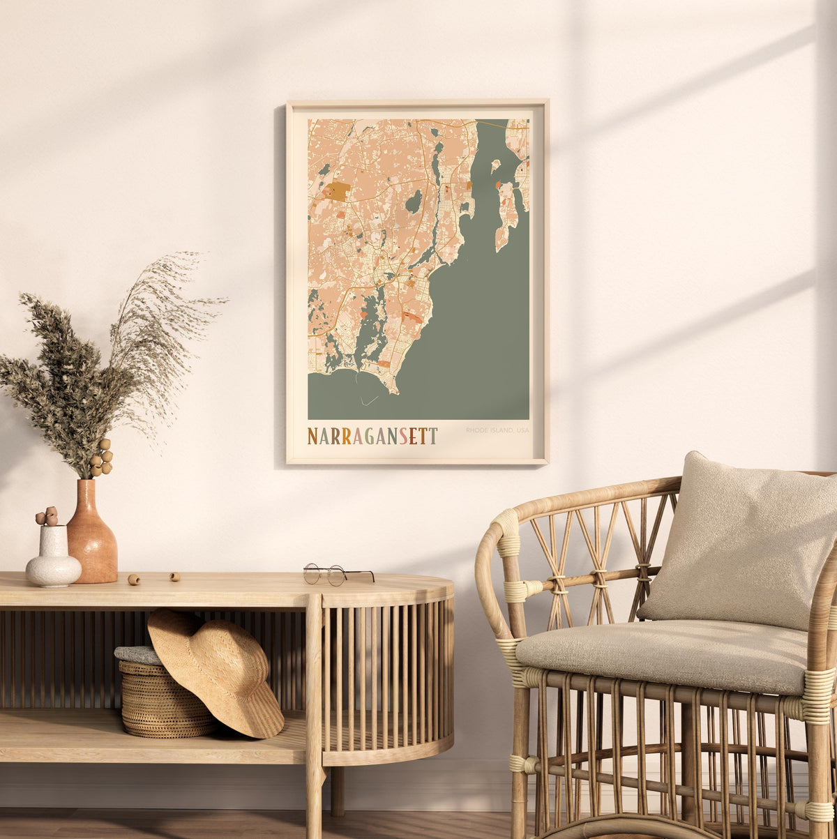 narragansett, rhode island map poster - image 3