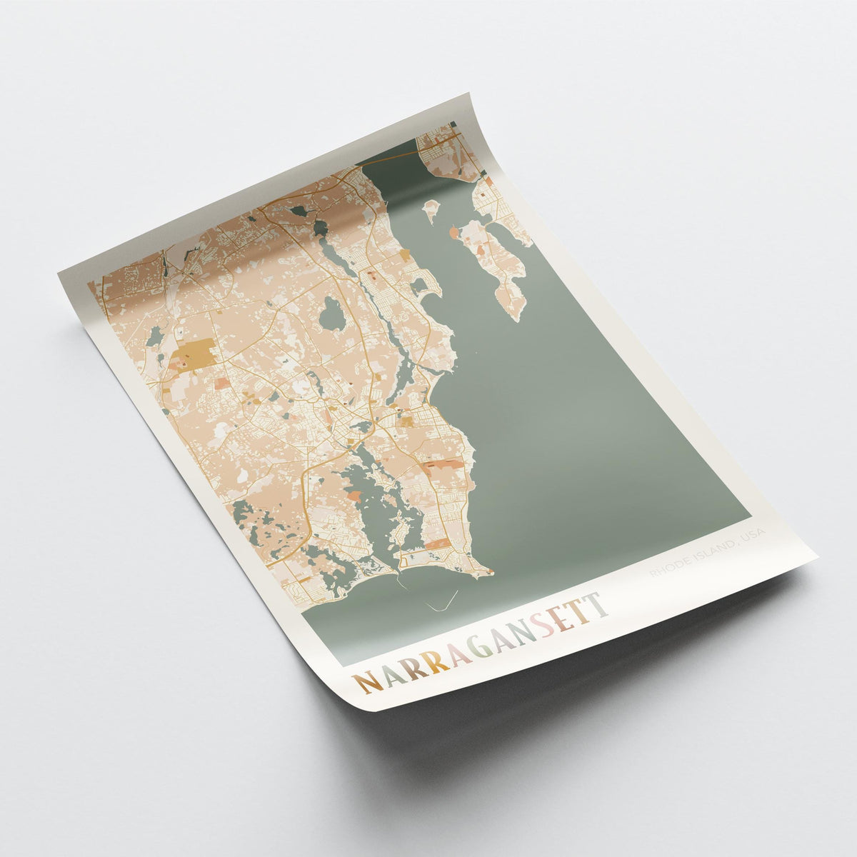 narragansett, rhode island map poster - image 4