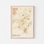 frederick, maryland map poster - image 1