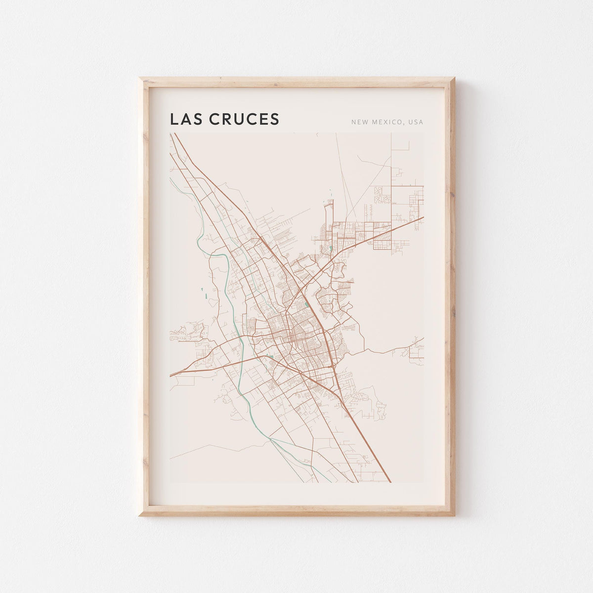 las cruces, new mexico map poster - image 1