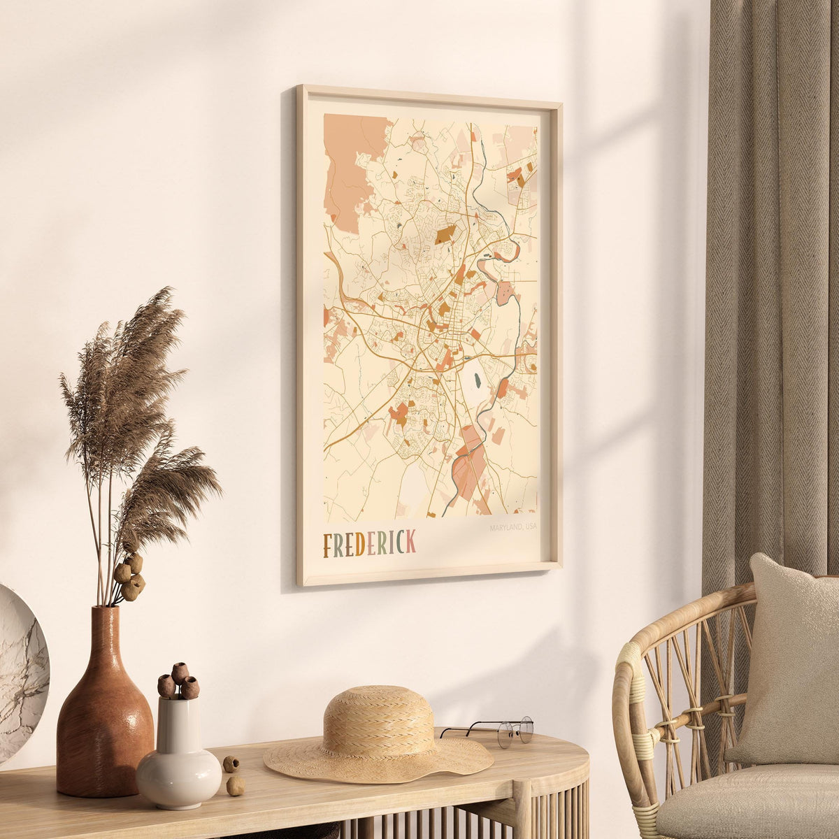 frederick, maryland map poster - image 2