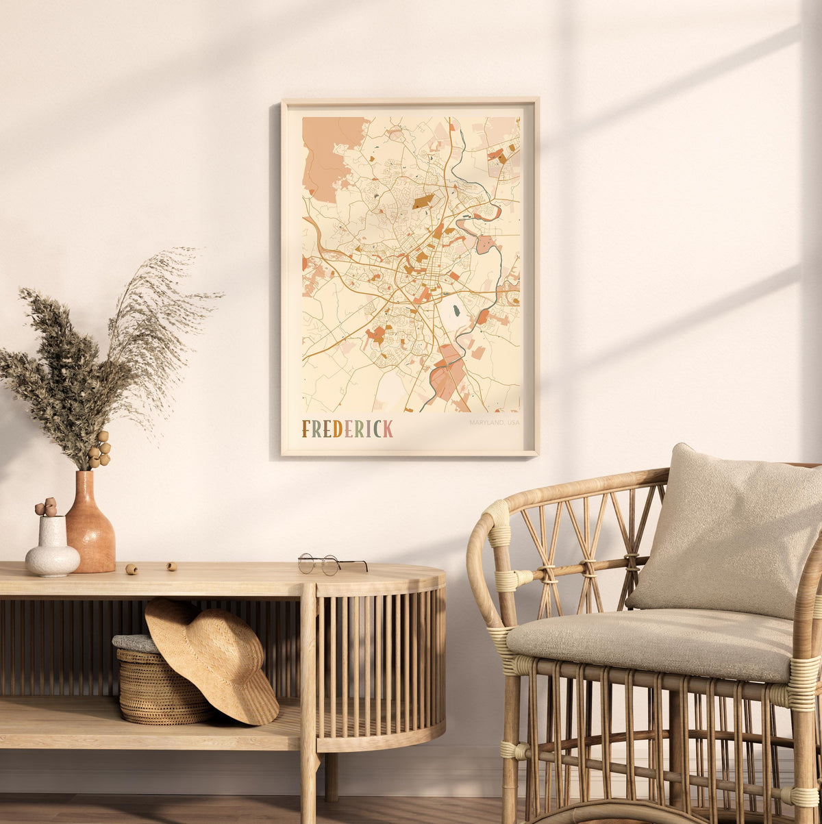 frederick, maryland map poster - image 3