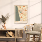 del mar, california map poster - image 3