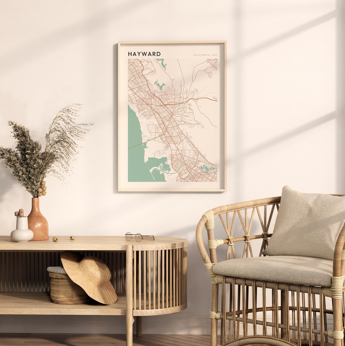 hayward, california map poster - image 3