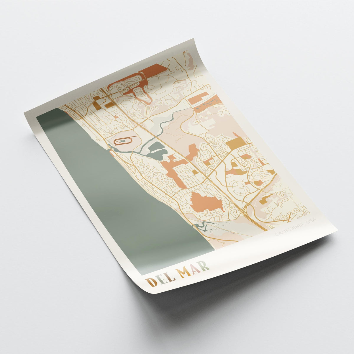 del mar, california map poster - image 4