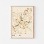 eau claire, wisconsin map poster - image 1