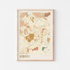 auburn, alabama map poster - image 1